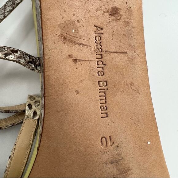 Alexandre Birman snakeskin sandals Sz 10 - Picture 5 of 5
